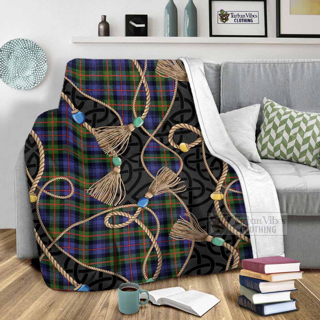 Fleming Scottish Tartan Twisted Ropes Stylized Blanket - Tartan Vibes Clothing