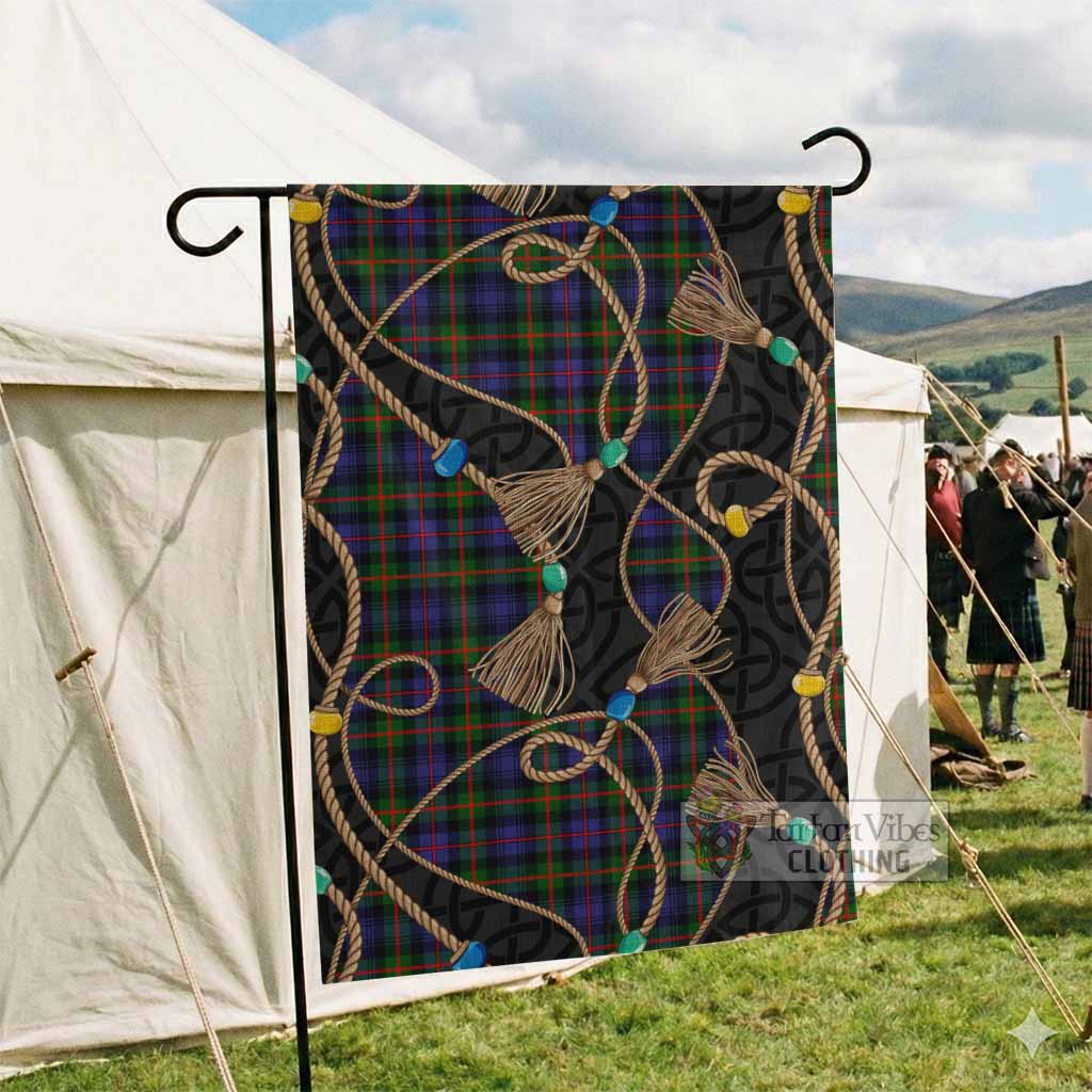 Fleming Scottish Tartan Twisted Ropes Stylized Garden Flag - Tartan Vibes Clothing
