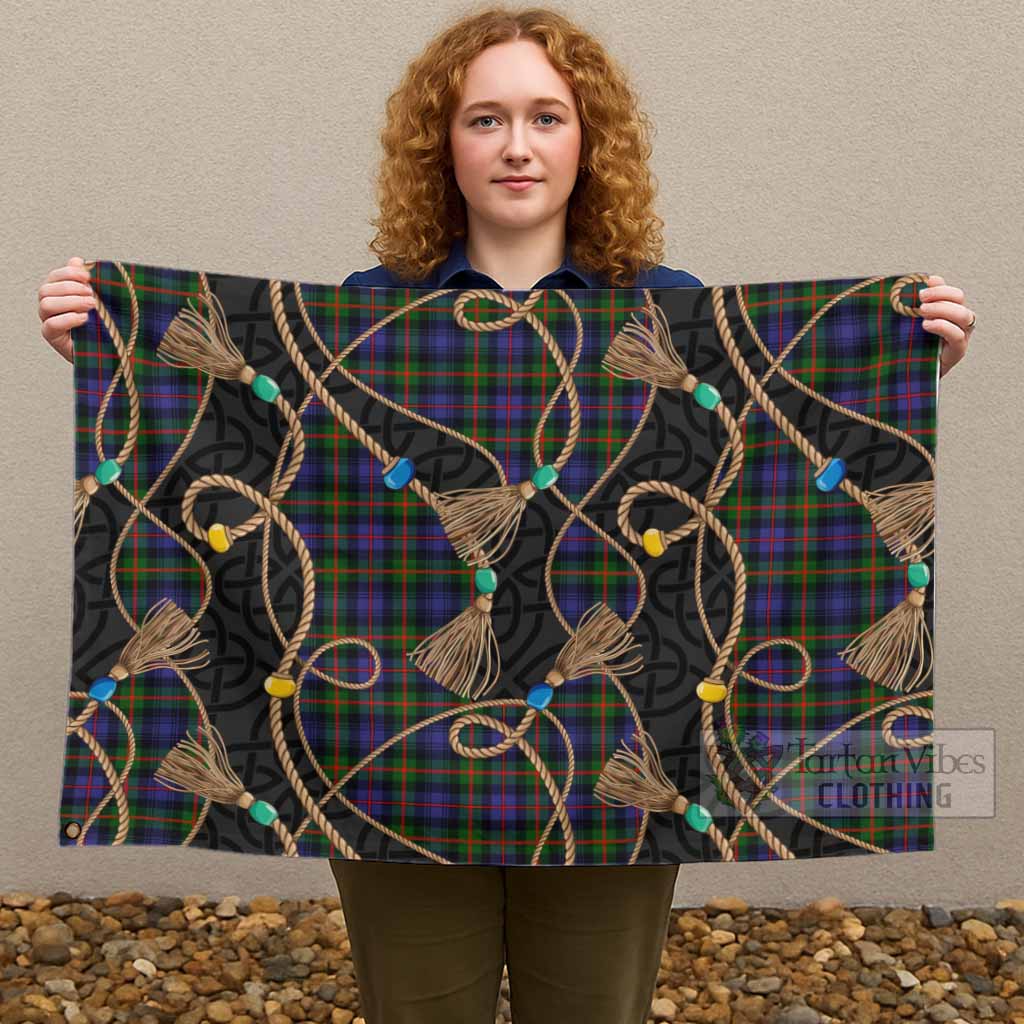 Fleming Scottish Tartan Twisted Ropes Stylized House Flag - Tartan Vibes Clothing