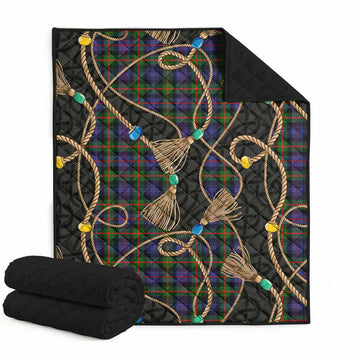 Fleming Scottish Tartan Twisted Ropes Stylized Premium Quilt Super King Quilt 91" x 110" - Tartan Vibes Clothing