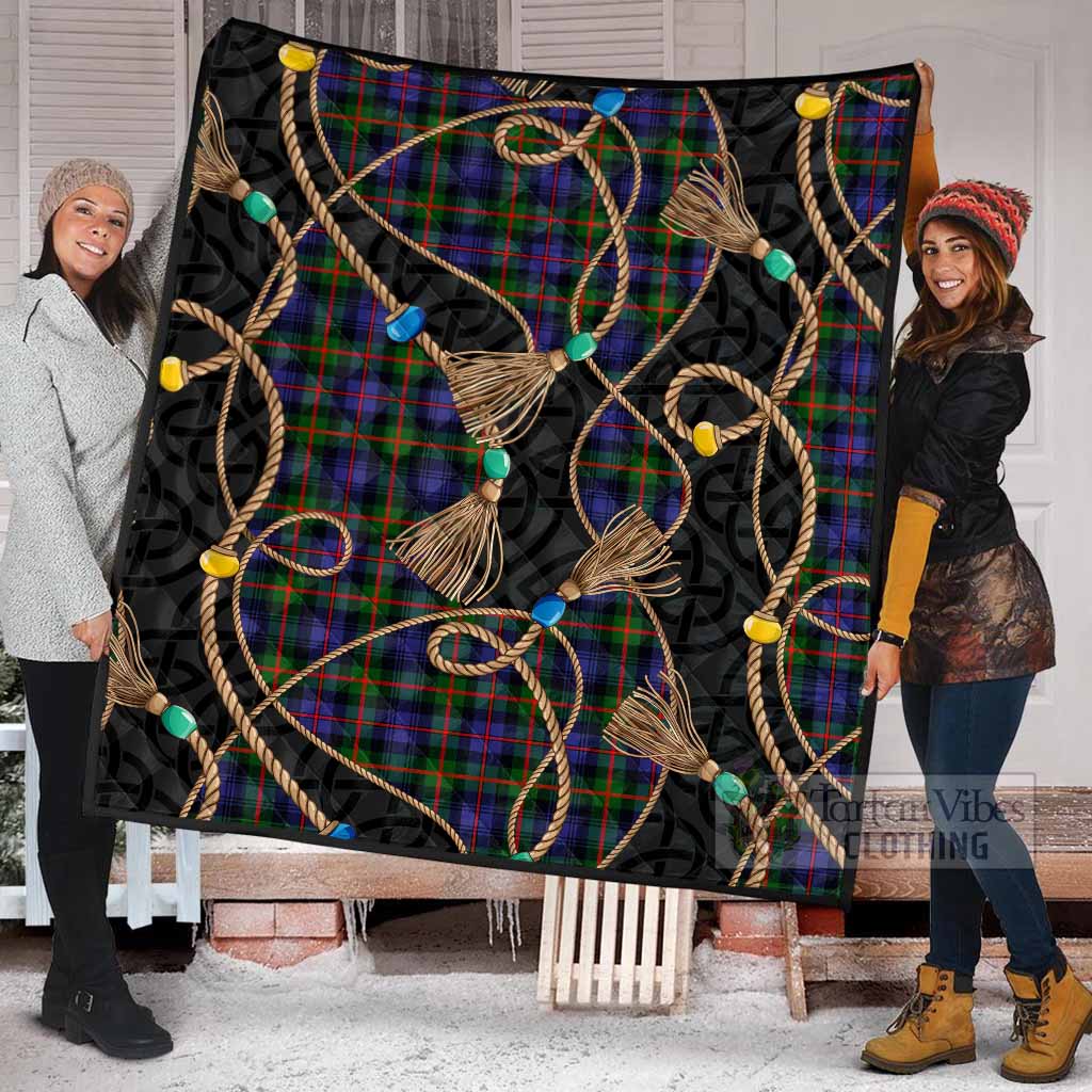 Fleming Scottish Tartan Twisted Ropes Stylized Premium Quilt - Tartan Vibes Clothing