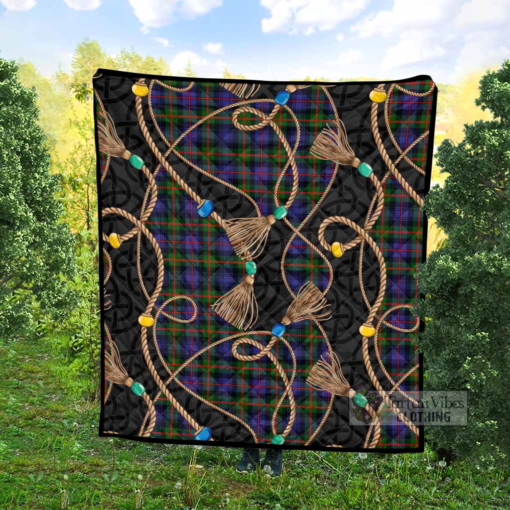 Fleming Scottish Tartan Twisted Ropes Stylized Premium Quilt - Tartan Vibes Clothing