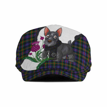 Fleming Scottish Terrier Tartan Flat Cap, Jeff Cap Thistle Heritage Art