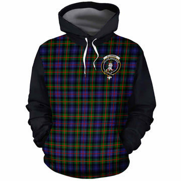 Fleming Tartan Accent Cotton Hoodie with Family Crest