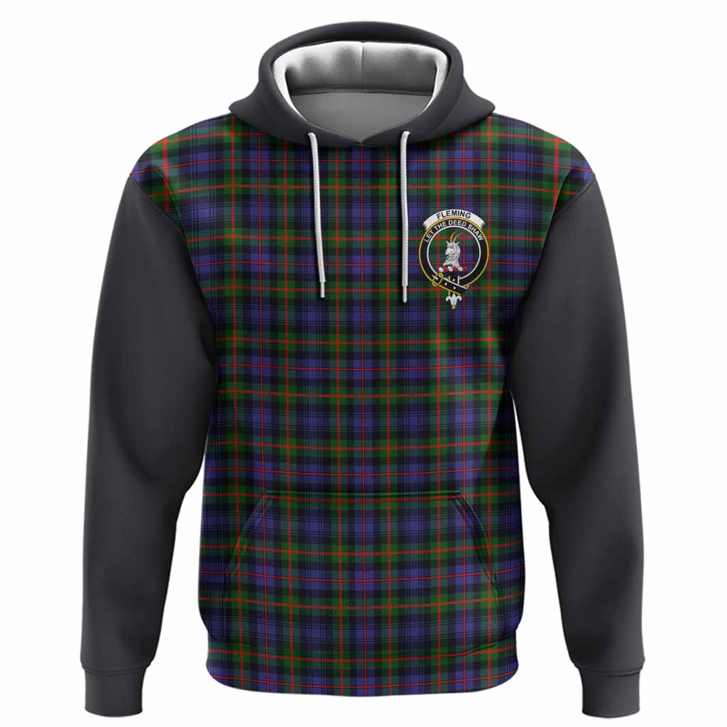 Fleming Tartan Accent Hoodie with Family Crest