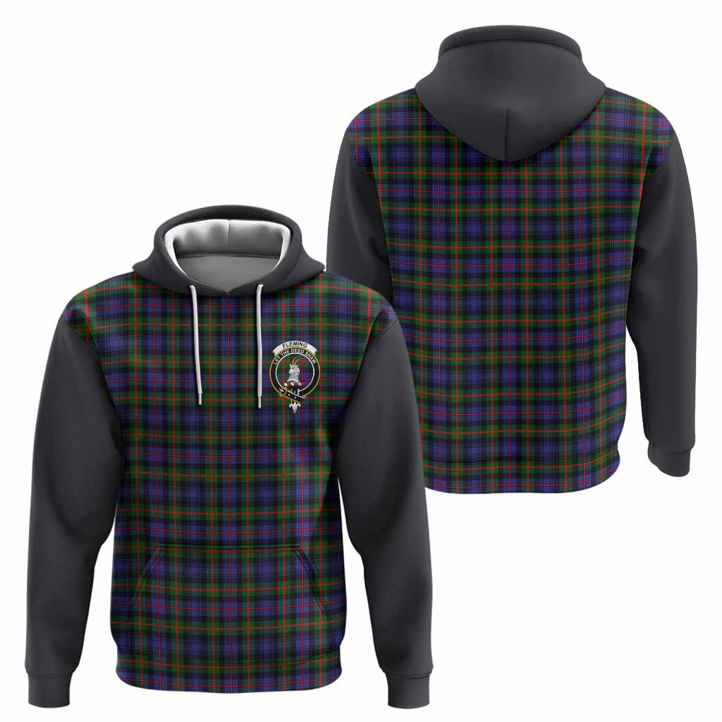 Fleming Tartan Accent Hoodie with Family Crest