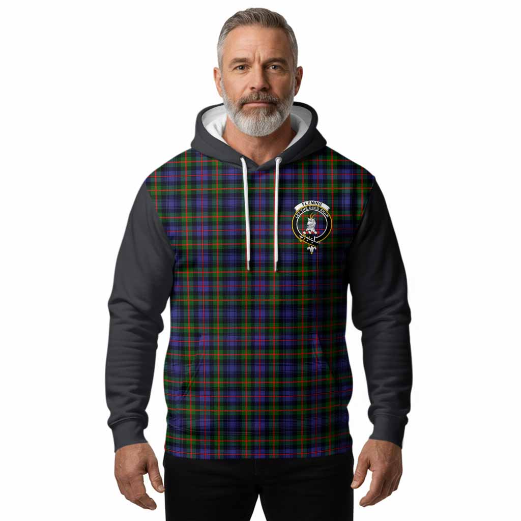 Fleming Tartan Accent Hoodie with Family Crest