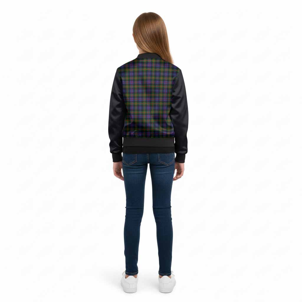 Fleming Tartan Accent Kid Bomber Jacket with Family Crest