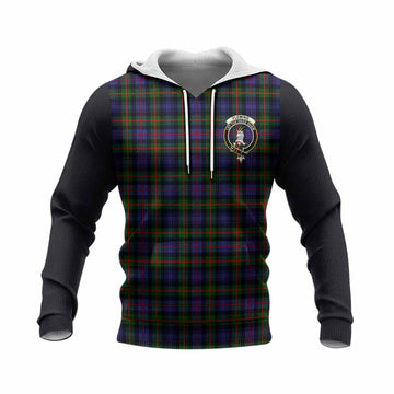Fleming Tartan Accent Knitted Hoodie with Family Crest