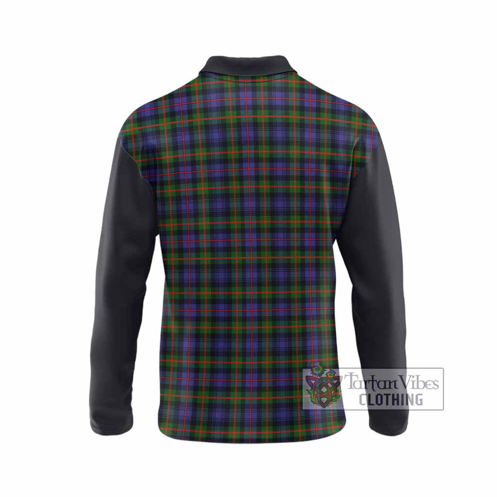 Fleming Tartan Accent Long Sleeve Polo Shirt with Family Crest