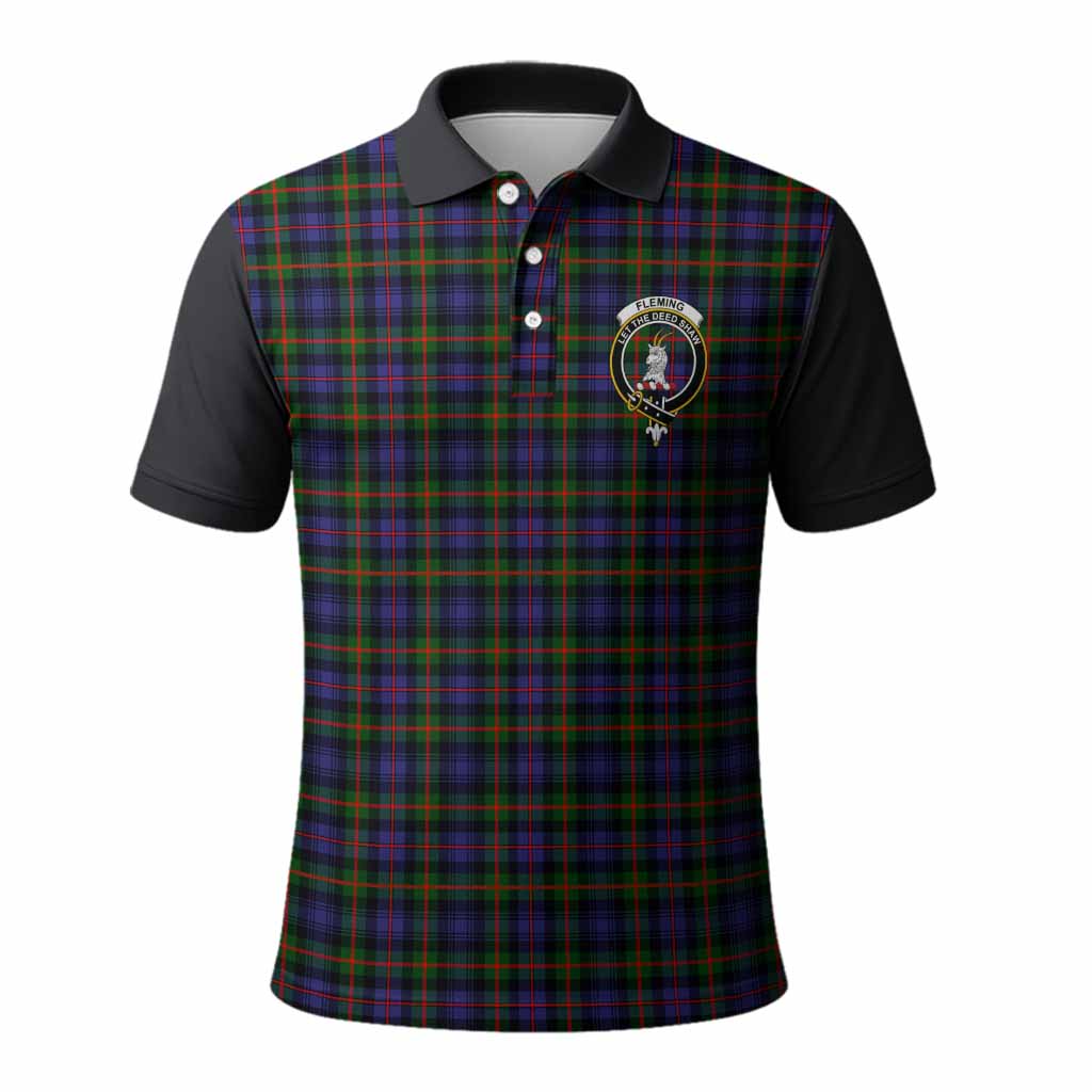 Fleming Tartan Accent Polo Shirt with Family Crest