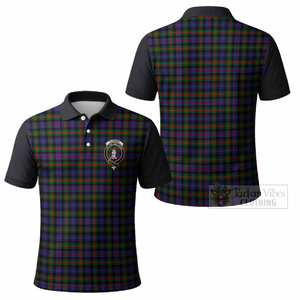 Fleming Tartan Accent Polo Shirt with Family Crest