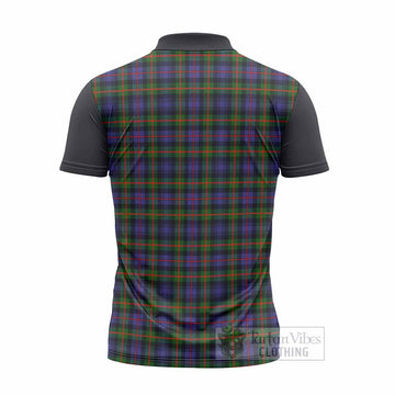 Fleming Tartan Accent Zipper Polo Shirt with Family Crest