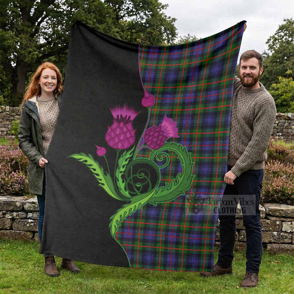 Fleming Tartan Blanket Traditional Scottish Thistle - Tartan Vibes Clothing