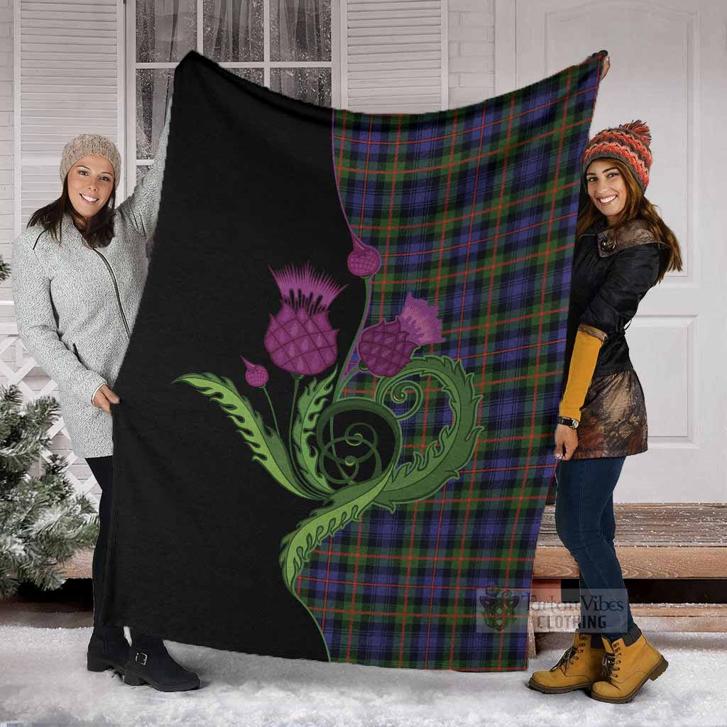 Fleming Tartan Blanket Traditional Scottish Thistle - Tartan Vibes Clothing