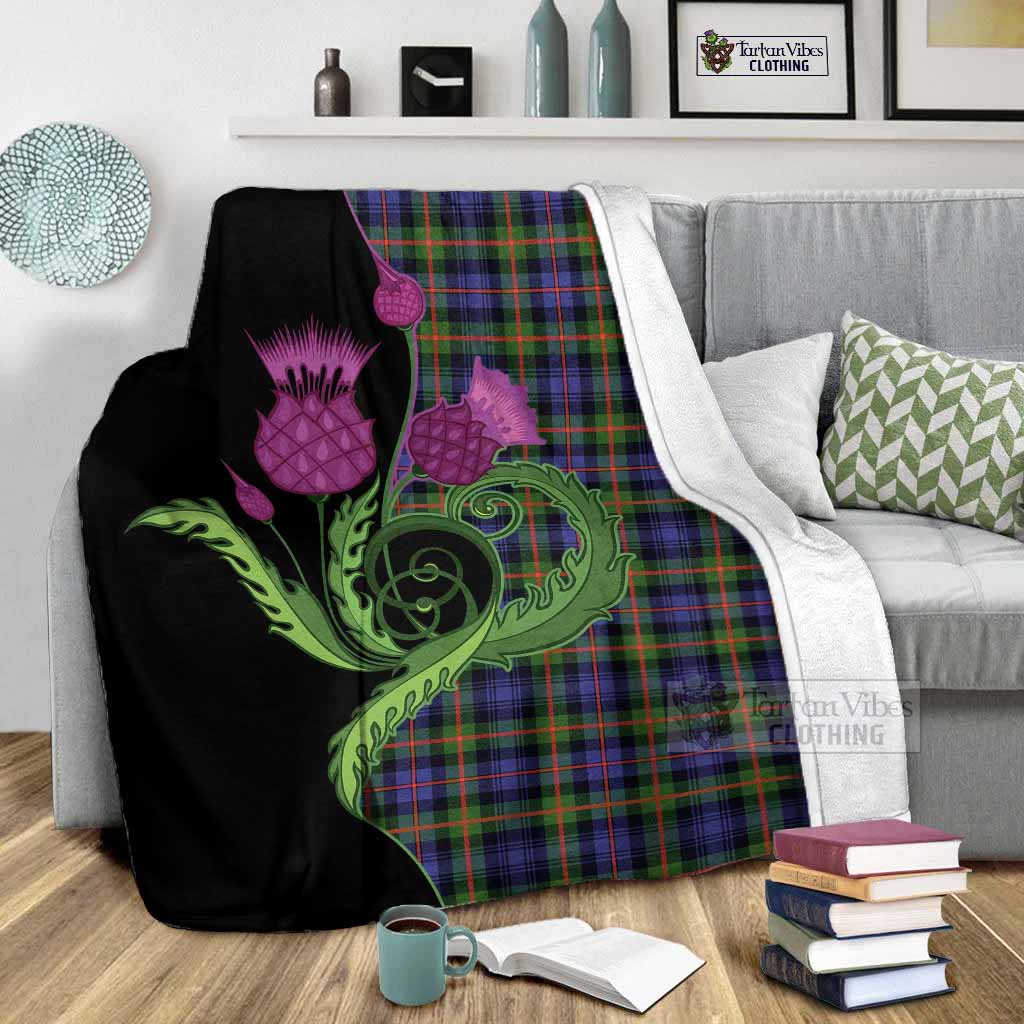 Fleming Tartan Blanket Traditional Scottish Thistle - Tartan Vibes Clothing
