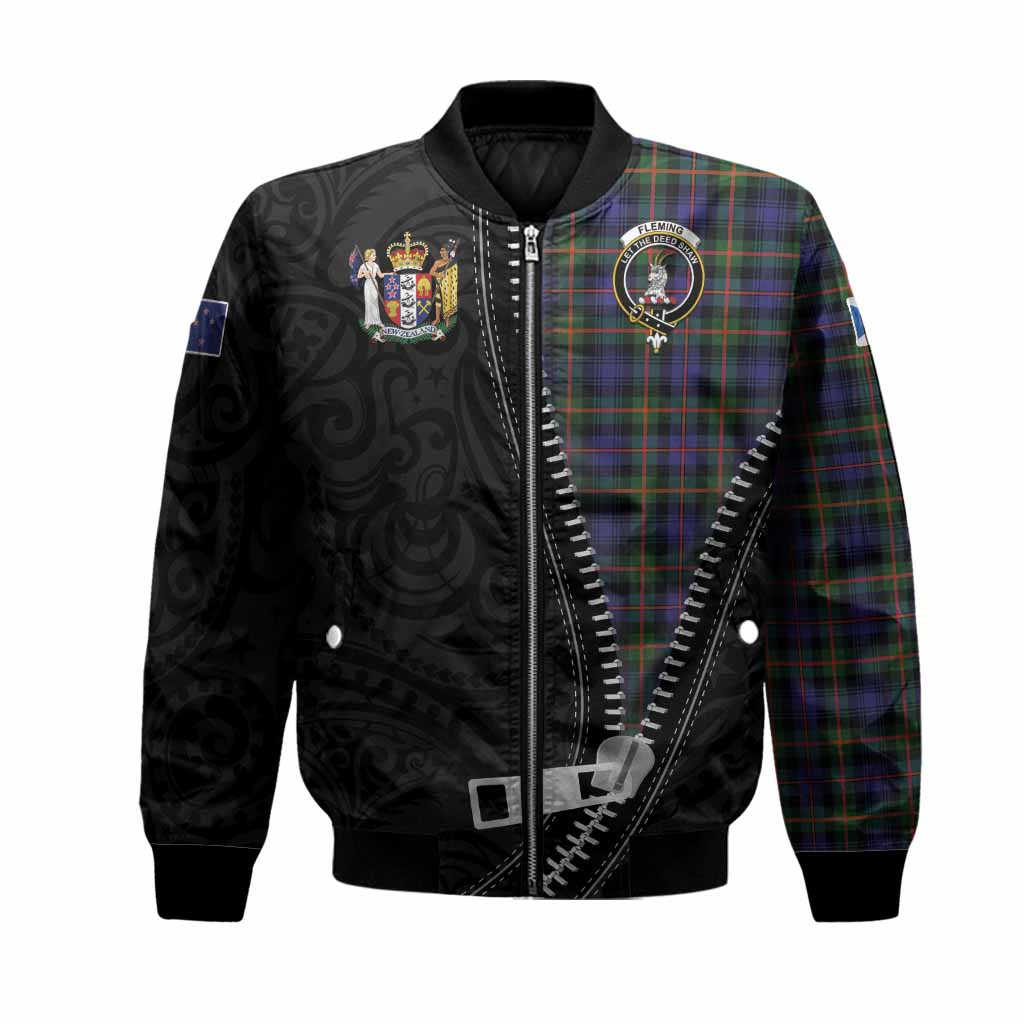 Fleming Tartan Bomber Jacket New Zealand Pattern Unique Zipper Stylized