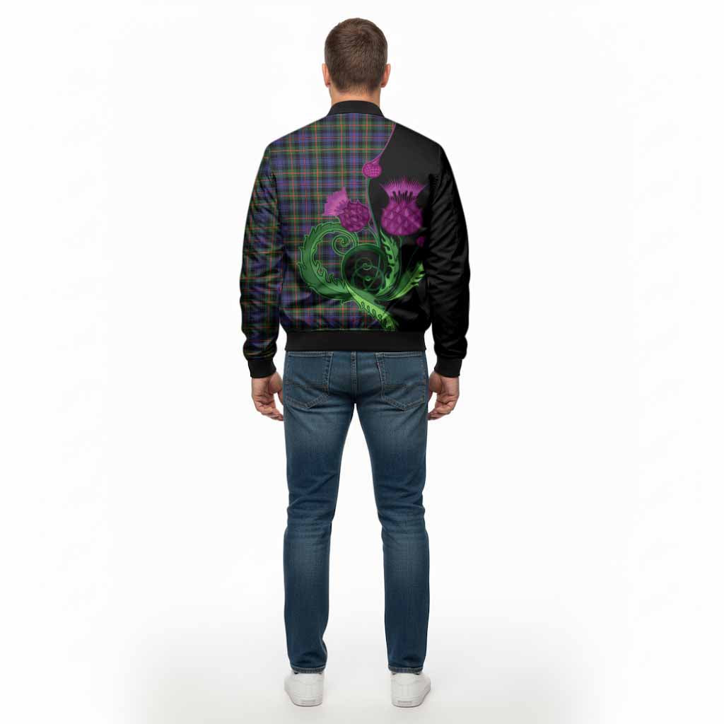 Fleming Tartan Bomber Jacket Traditional Scottish Thistle