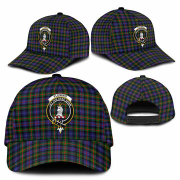 Fleming Tartan Classic Cap with Family Crest