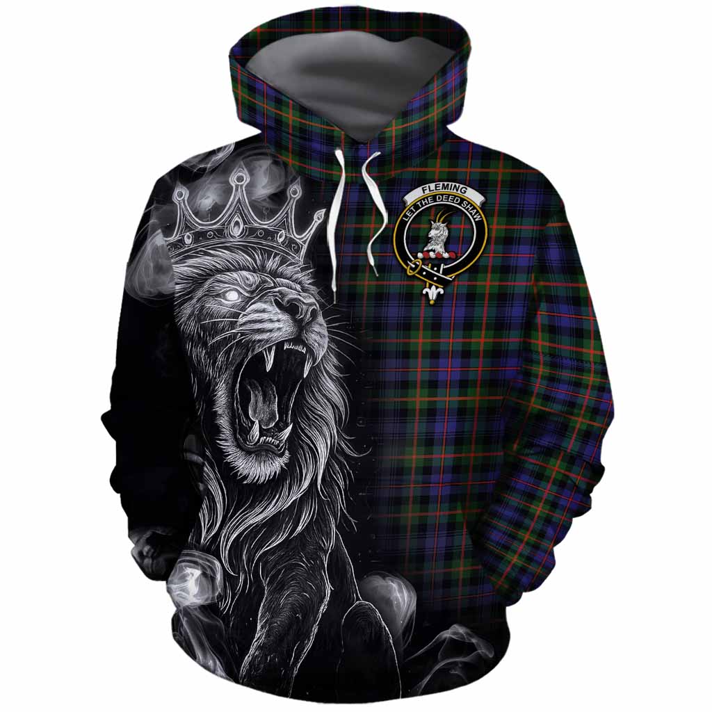 Fleming Tartan Cotton Hoodie Roaring Lion Heritage