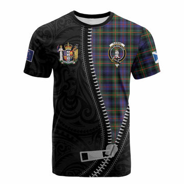Fleming Tartan Cotton T-shirt New Zealand Pattern Unique Zipper Stylized