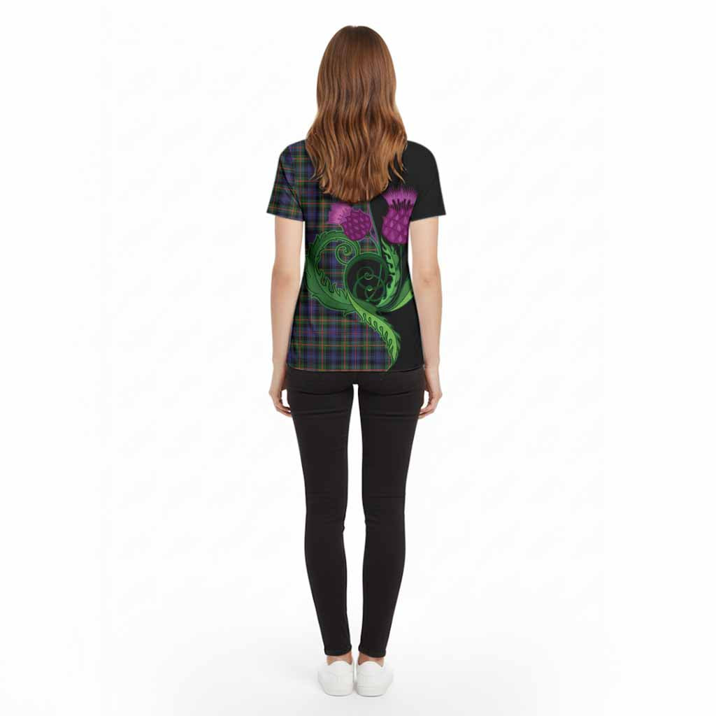 Fleming Tartan Cotton T-shirt Traditional Scottish Thistle