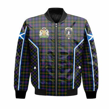Fleming Tartan Crest Bomber Jacket Scotland Coat of Arm Flag Style