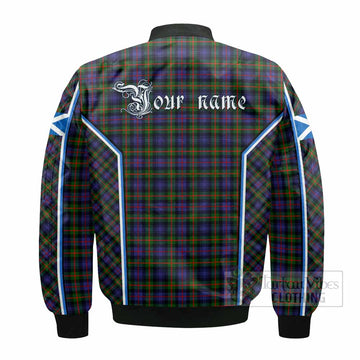 Fleming Tartan Crest Bomber Jacket Scotland Coat of Arm Flag Style