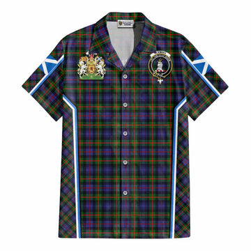 Fleming Tartan Crest Cotton Hawaiian Shirt Scotland Coat of Arm Flag Style - Tartan Vibes Clothing