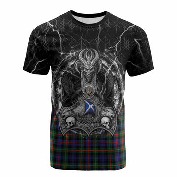 Fleming Tartan Crest Cotton T-shirt Celtic Odin's Raven Legacy