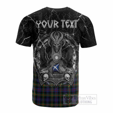 Fleming Tartan Crest Cotton T-shirt Celtic Odin's Raven Legacy