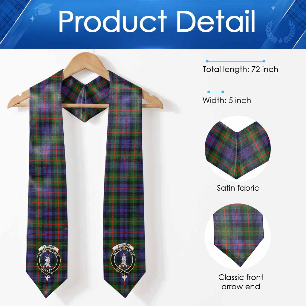 Fleming Tartan Crest Graduation Stole - Tartan Vibes Clothing