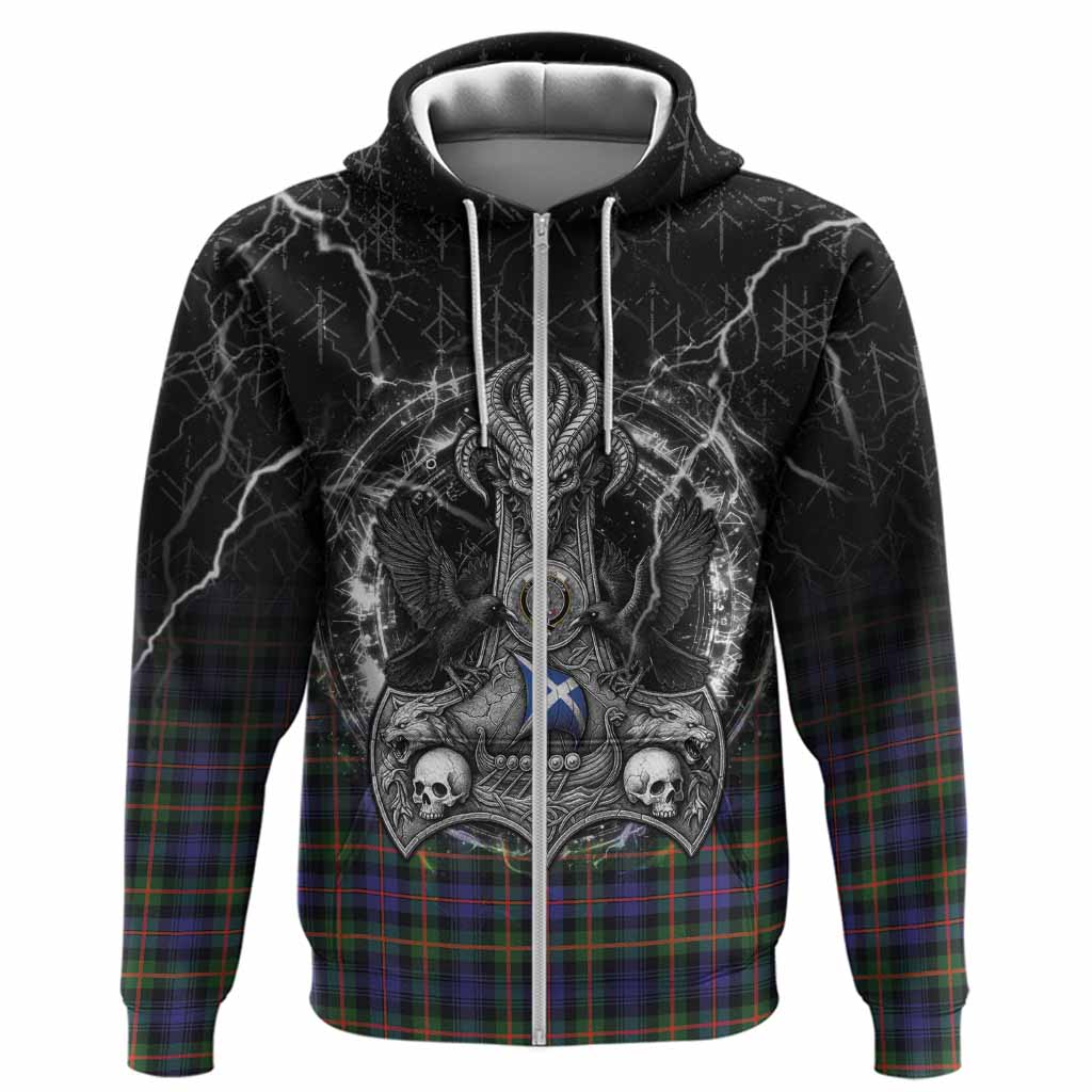 Fleming Tartan Crest Hoodie Celtic Odin's Raven Legacy