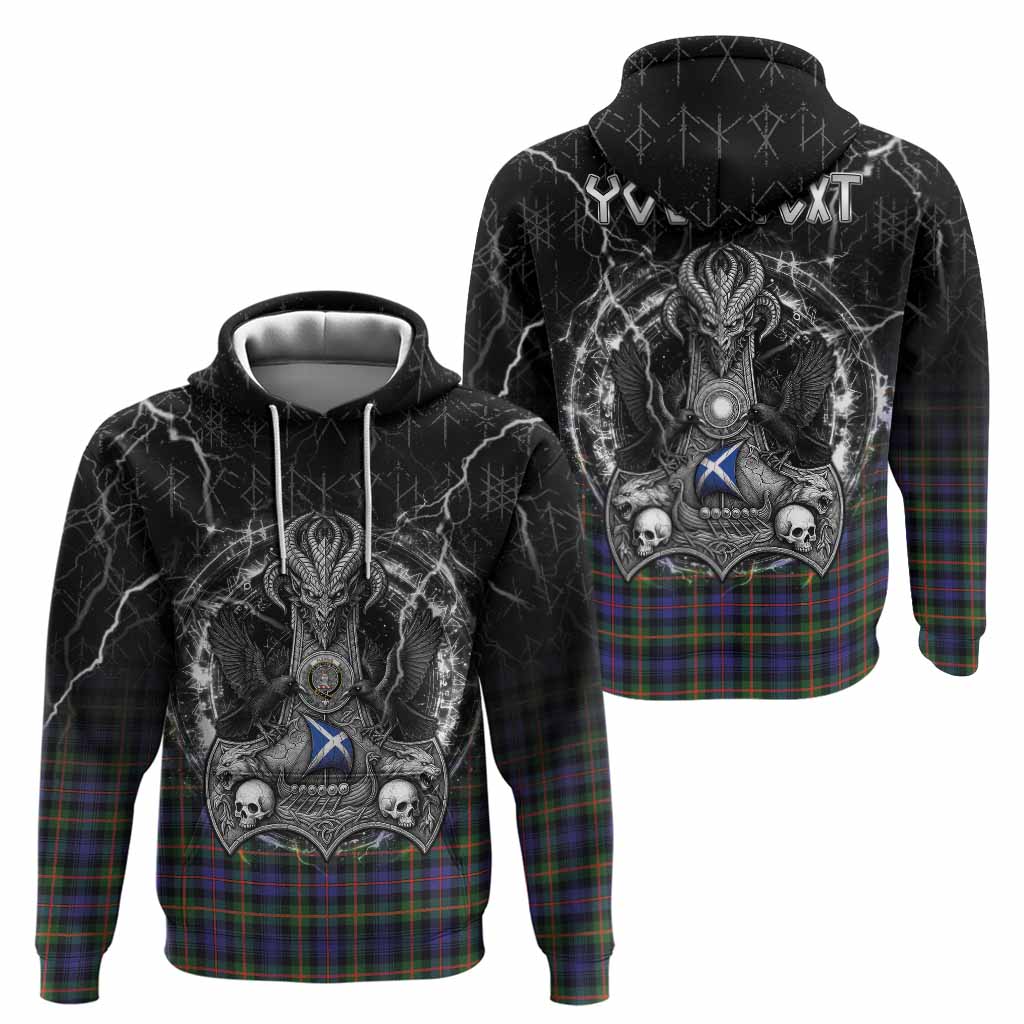 Fleming Tartan Crest Hoodie Celtic Odin's Raven Legacy