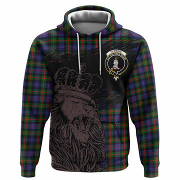 Fleming Tartan Crest Hoodie Crowned Lion Heritage Style