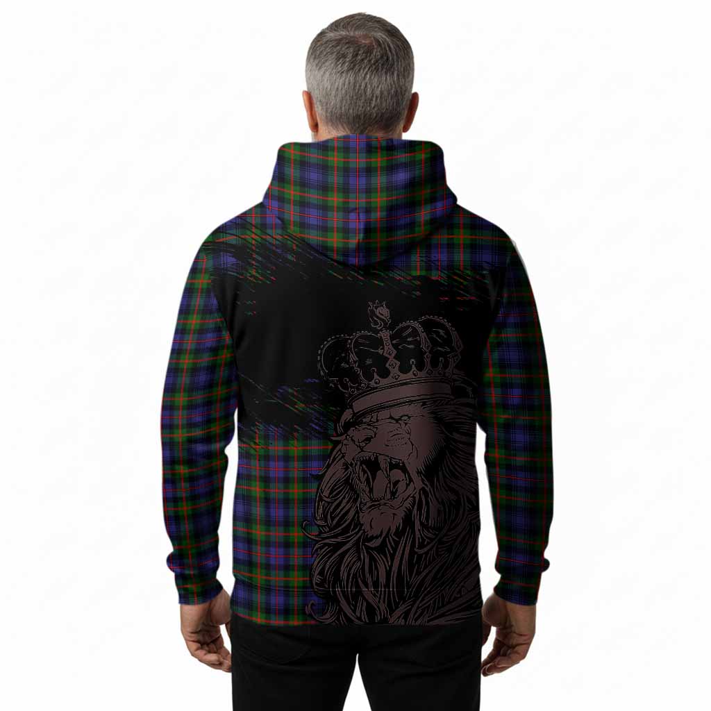 Fleming Tartan Crest Hoodie Crowned Lion Heritage Style