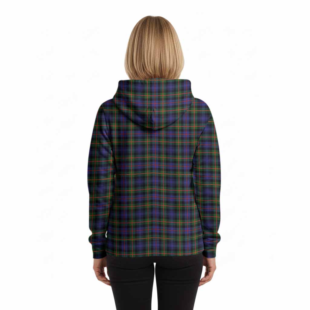 Fleming Tartan Crest Hoodie Ferocious Lion Style