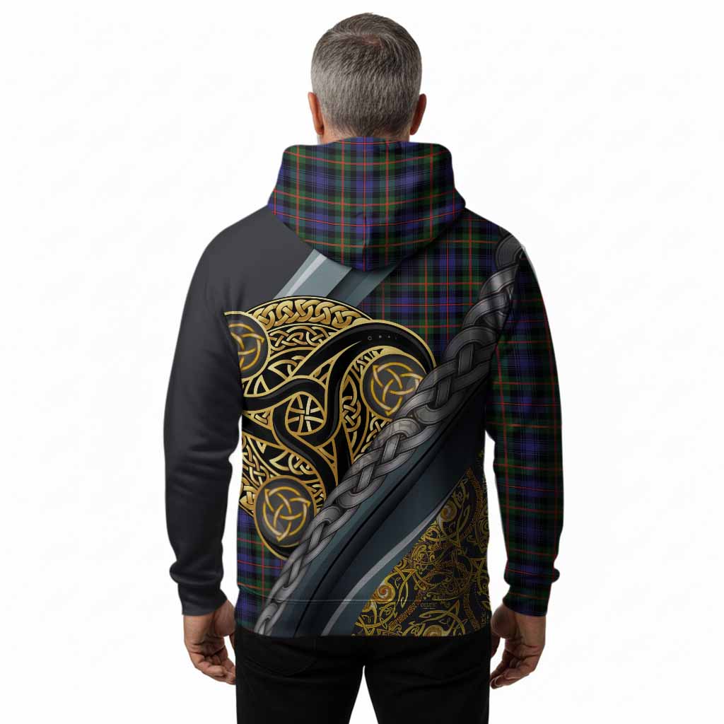 Fleming Tartan Crest Hoodie Scottish Triskele Celtic