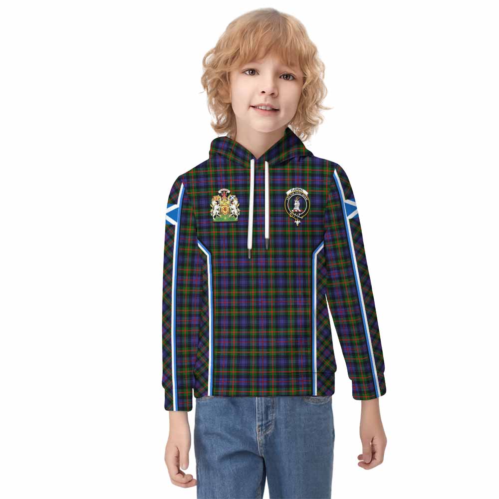 Fleming Tartan Crest Kid Hoodie Scotland Coat of Arm Flag Style - Tartan Vibes Clothing