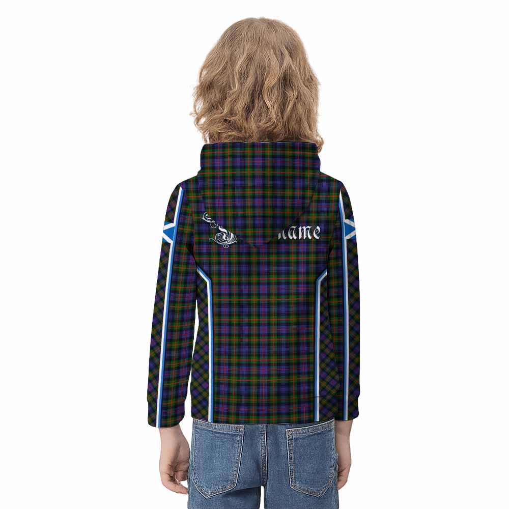 Fleming Tartan Crest Kid Hoodie Scotland Coat of Arm Flag Style - Tartan Vibes Clothing