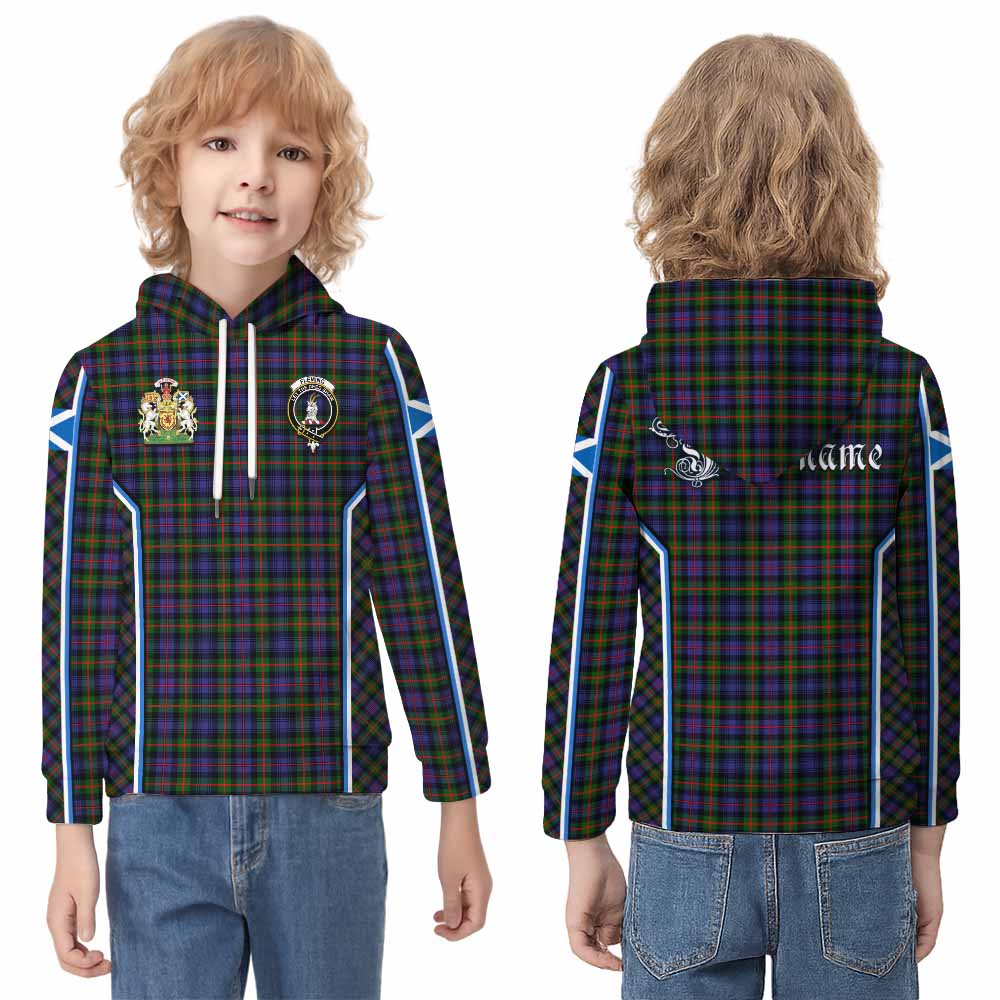 Fleming Tartan Crest Kid Hoodie Scotland Coat of Arm Flag Style - Tartan Vibes Clothing