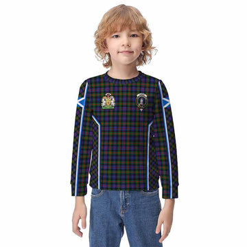 Fleming Tartan Crest Kid Knitted Sweatshirt Scotland Coat of Arm Flag Style