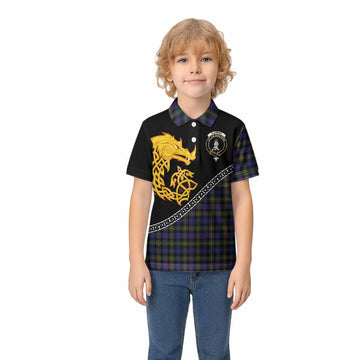 Fleming Tartan Crest Kid Polo Shirt Legendary Dragon Knot Half Style