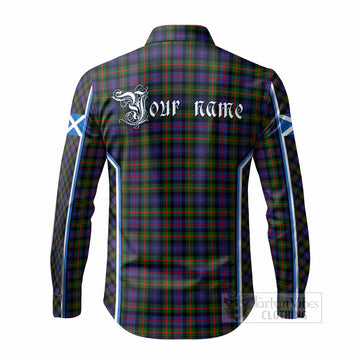 Fleming Tartan Crest Long Sleeve Button Shirts Scotland Coat of Arm Flag Style