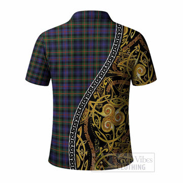 Fleming Tartan Crest Polo Shirt Celtic Knot and Triple Trickle Spiral Symbols