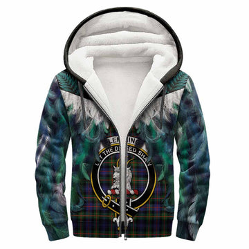 Fleming Tartan Crest Sherpa Hoodie New Zealand Maori Korowai Cloak