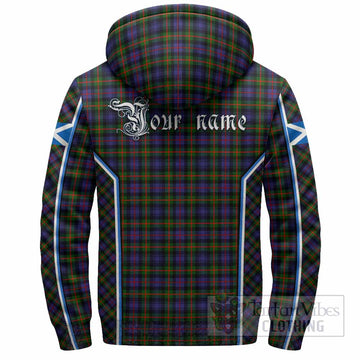 Fleming Tartan Crest Sherpa Hoodie Scotland Coat of Arm Flag Style