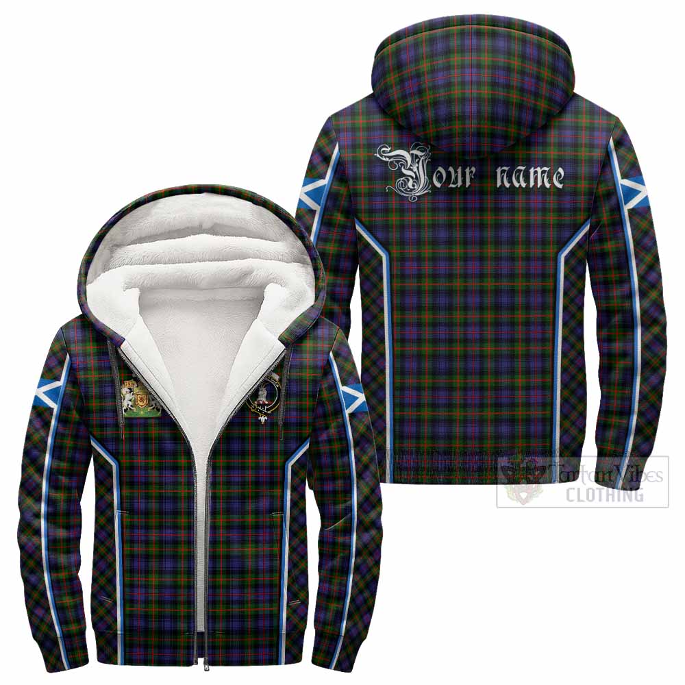 Fleming Tartan Crest Sherpa Hoodie Scotland Coat of Arm Flag Style - Tartan Vibes Clothing