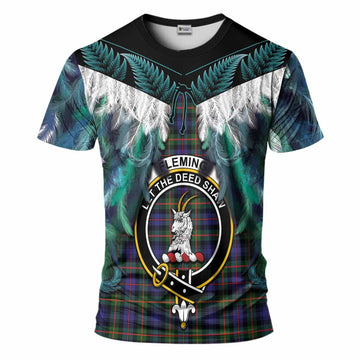 Fleming Tartan Crest T-Shirt New Zealand Maori Korowai Cloak