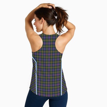 Fleming Tartan Crest Women Racerback Tanks Scotland Coat of Arm Flag Style